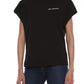 Love Moschino Chic Black Cotton Tee with Heart Details