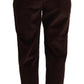 Dolce & Gabbana Elegant Bordeaux High-Waisted Corduroy Pants