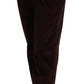 Dolce & Gabbana Elegant Bordeaux High-Waisted Corduroy Pants