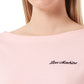 Love Moschino Chic Pink Logo Tee with Back Heart Details