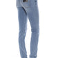 Love Moschino Chic Glitter-Logo Washed Jeans