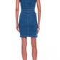 Love Moschino Chic Sleeveless Denim Dress with Colored Buttons