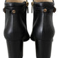 Jimmy Choo Elegant Black Leather Heeled Boots