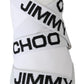 Jimmy Choo Chic White and Blue Nappa Knit Sneakers