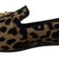 Dolce & Gabbana Elegant Leopard Crystal Gem Loafers