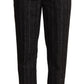 Dolce & Gabbana Elegant High-Waisted Striped Tapered Pants