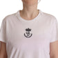 Dolce & Gabbana Elegant Collared Crown Print Tee