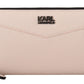 Karl Lagerfeld Elegant Mauve Leather Wallet - Secure & Stylish