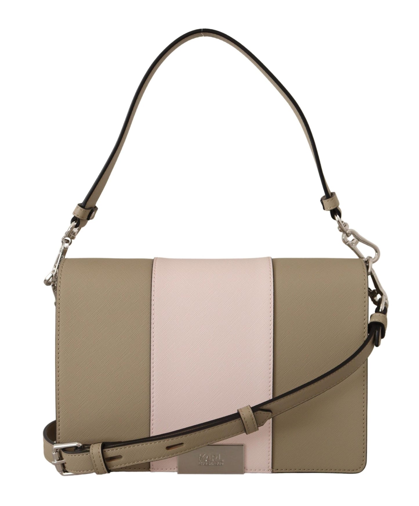 Karl Lagerfeld Chic Sage Shoulder Bag with Dual Straps