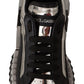 Dolce & Gabbana Elegant Super King Leather Sneakers - Silver & Black