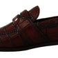 Dolce & Gabbana Exotic Croc Leather Bordeaux Loafers