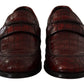 Dolce & Gabbana Exotic Croc Leather Bordeaux Loafers