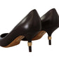 Dolce & Gabbana Elegant Brown Leather Heels Pumps