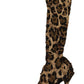 Dolce & Gabbana Elegant Leopard Sequin Knee-High Boots