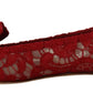 Dolce & Gabbana Radiant Red Lace Ballet Flats with Crystal Buckle