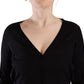 Dolce & Gabbana Elegant Black V-Neck Wool Pullover