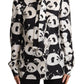 Dolce & Gabbana Chic Panda Print Silk Blouse