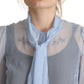 Dolce & Gabbana Elegant Silk Ascot Collar Blouse