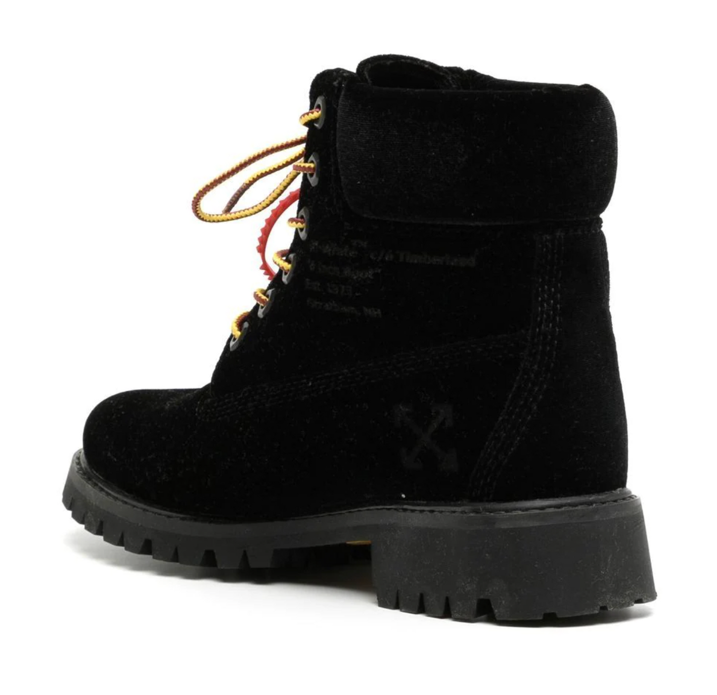 Off-White Black Leather Iconic Designer Boots