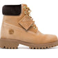 Off-White Beige Leather Iconic Design Boots