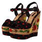 Dolce & Gabbana Multicolor Platform Wedges Sandals Charmeuse Shoes