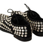 Dolce & Gabbana Elegant Crystal-Embellished Lace-Up Flats