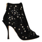 Dolce & Gabbana Embellished Crystal Short Boots