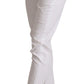 Jacob Cohen Chic White Mid Waist Skinny Cropped Pants