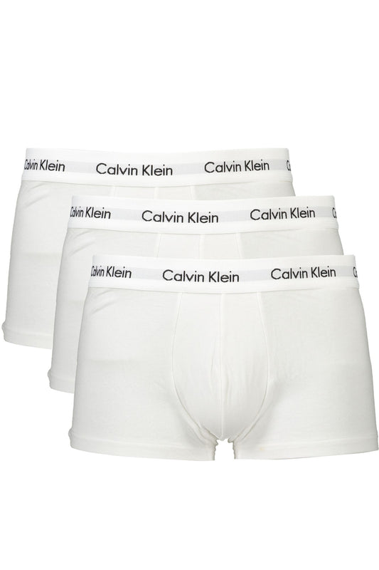 Calvin Klein White Cotton Men Trunk