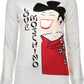 Love Moschino Chic White Sweater with Unique Embellishments