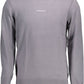 Calvin Klein Elegant Gray Long-Sleeved Embroidered Logo Sweater