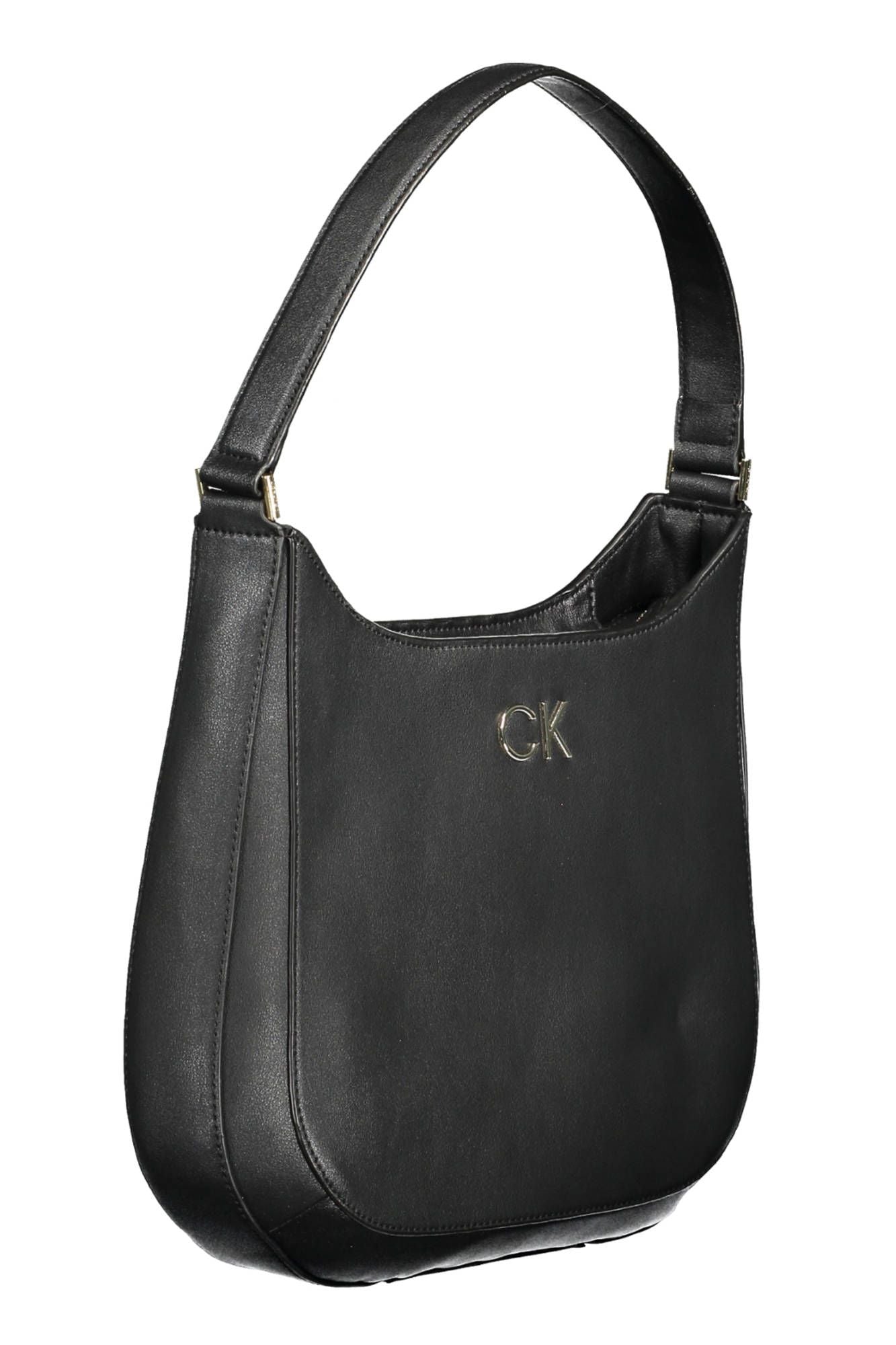 Calvin Klein Elegant Black Shoulder Bag with Zip Closure