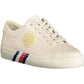 Tommy Hilfiger Beige Lace-Up Sneaker with Iconic Accents