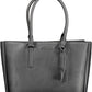 Calvin Klein Elegant Black Shoulder Bag with Triple Compartments