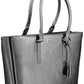 Calvin Klein Elegant Black Shoulder Bag with Triple Compartments