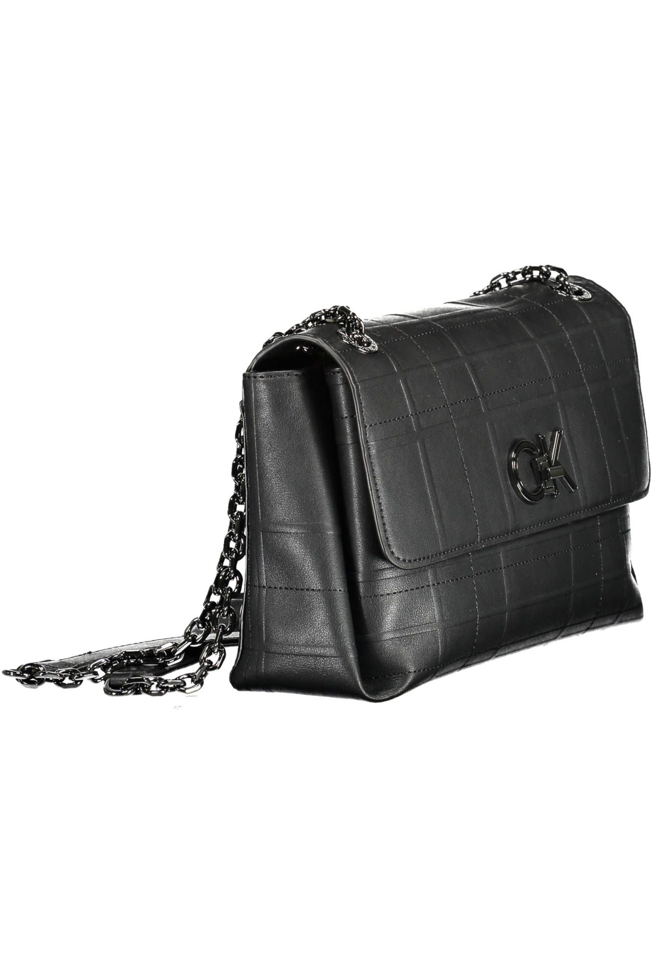 Calvin Klein Elegant Chain-Handle Black Shoulder Bag