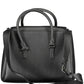 Calvin Klein Sleek Black Eco-Conscious Handbag with Logo Design