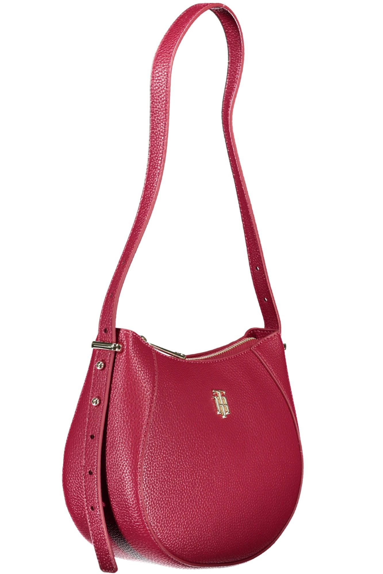 Tommy Hilfiger Elegant Red Adjustable Shoulder Bag