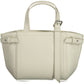 Calvin Klein Sleek White Double Handle Satchel Bag