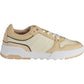 Tommy Hilfiger Sleek Beige Lace-Up Sneakers with Logo Accent