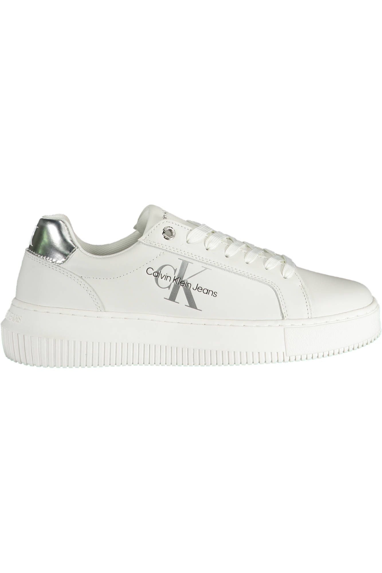 Calvin Klein Chic White Contrasting Lace-Up Sneakers