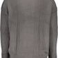 Calvin Klein Elegant Gray Turtleneck with Sleek Embroidery