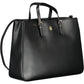 Tommy Hilfiger Elegant Black Contrast Detail Handbag