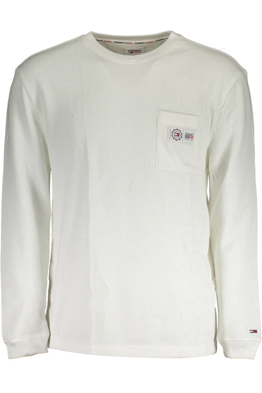 Tommy Hilfiger Chic White Cotton Blend Sweater