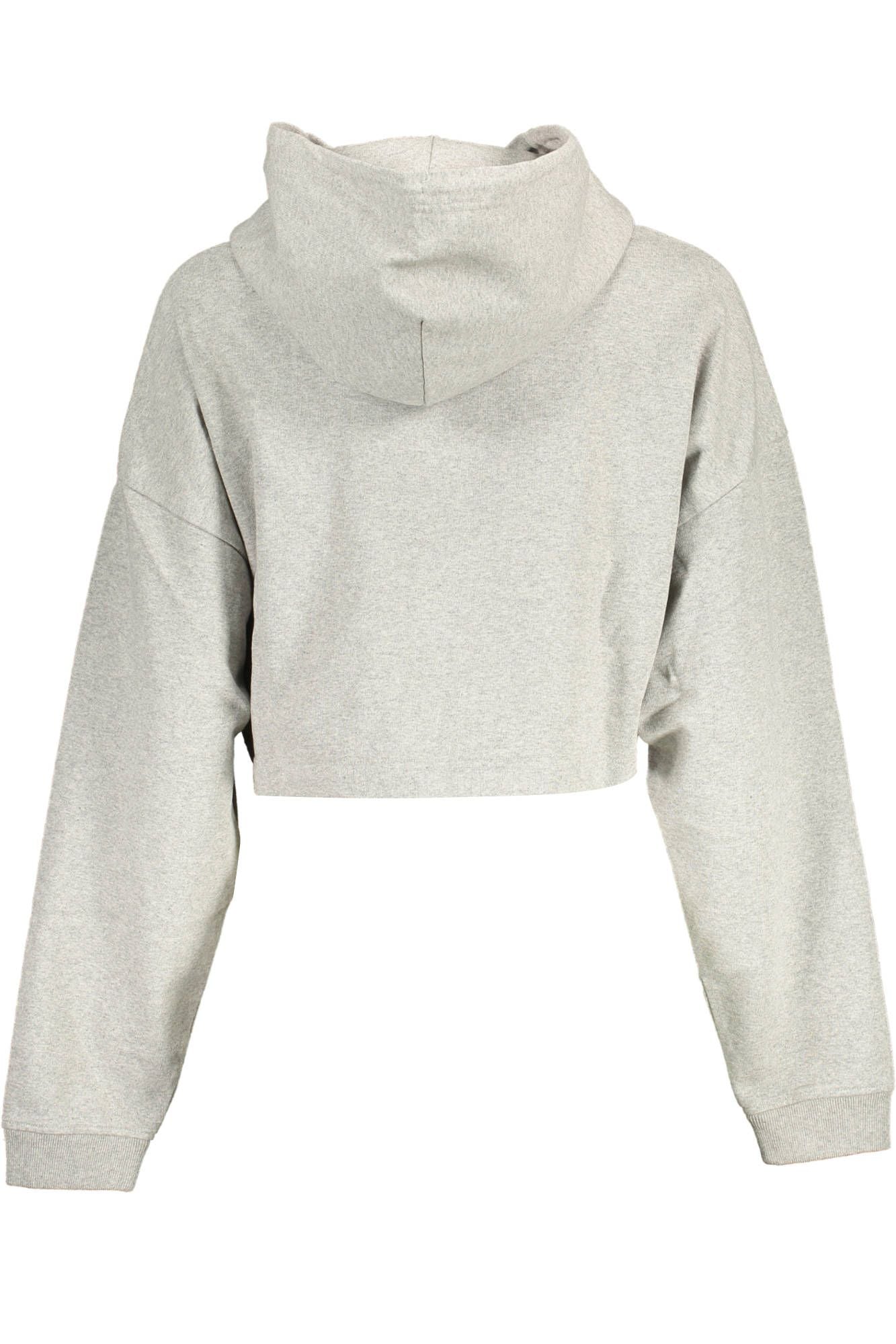 Tommy Hilfiger Chic Gray Embroidered Hoodie With Sleek Logo