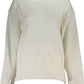 Calvin Klein Chic White Hooded Sweatshirt with Logo Print