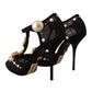 Dolce & Gabbana Elegant Embellished T-Strap Heels Sandals