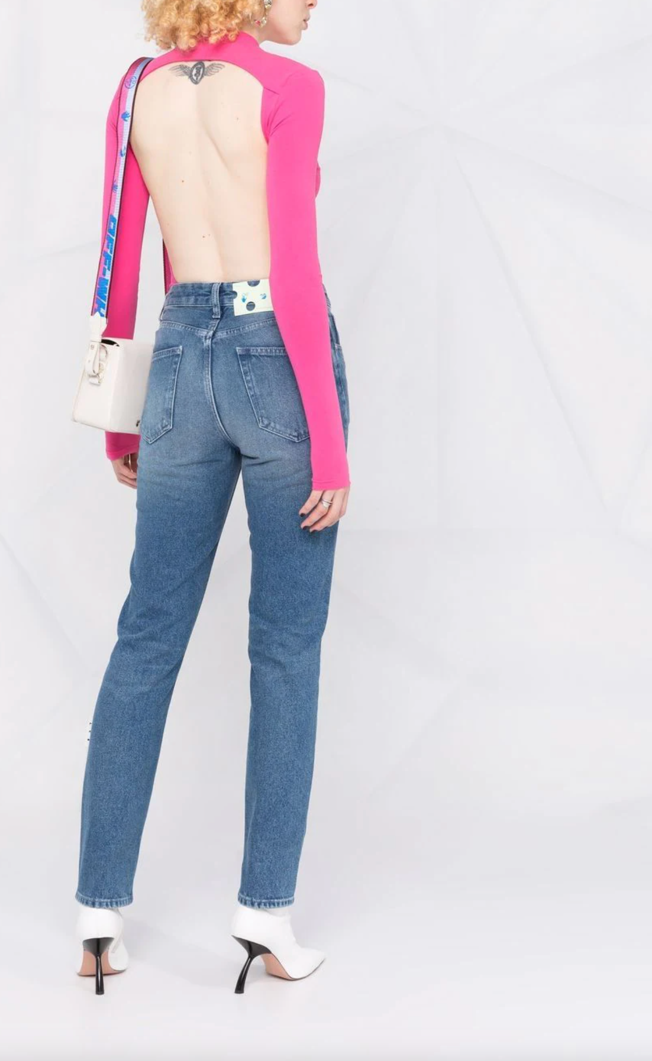 Off-White Elevated Denim Elegance in Striking Blue