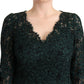 Dolce & Gabbana Elegant Lace Floor-Length V-Neck Dress