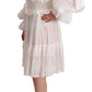 Dolce & Gabbana Elegant Off-Shoulder Ruffled Dress in White